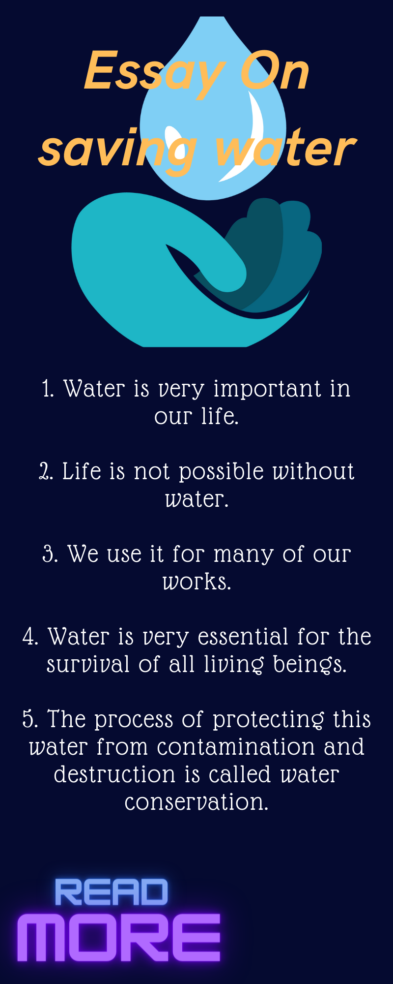 save water safe life essay